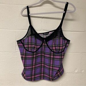 SHEIN Curve Women’s Lavender Plaid Camisole Size 3XL
